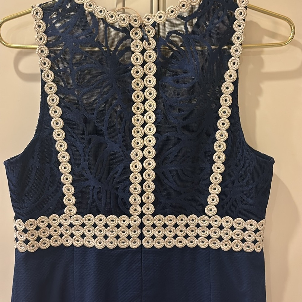 Lilly Pulitzer sleeveless dark navy dress size 6 - Picture 9 of 16